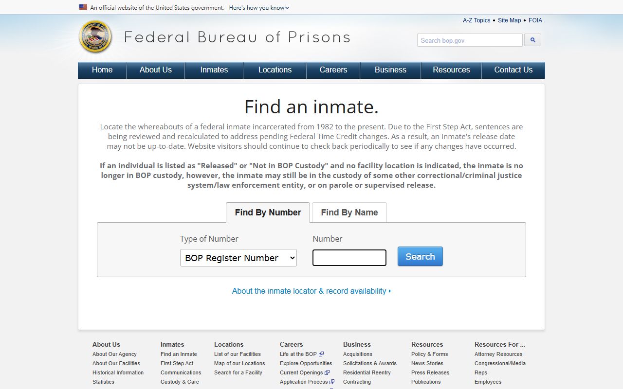 Hidalgo County court dockets federal Bureau of Prisons locator