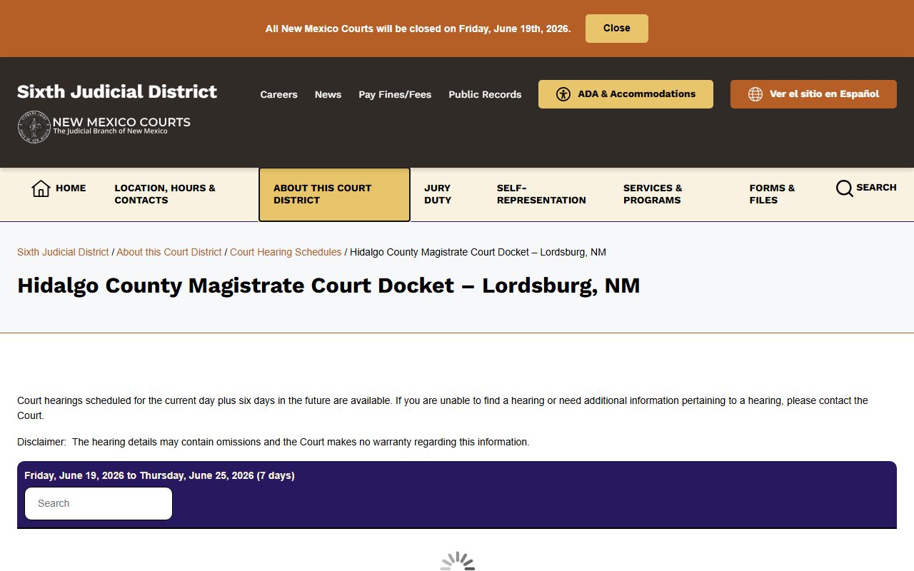 Hidalgo County District Court comparison with Magistrate Court docket
