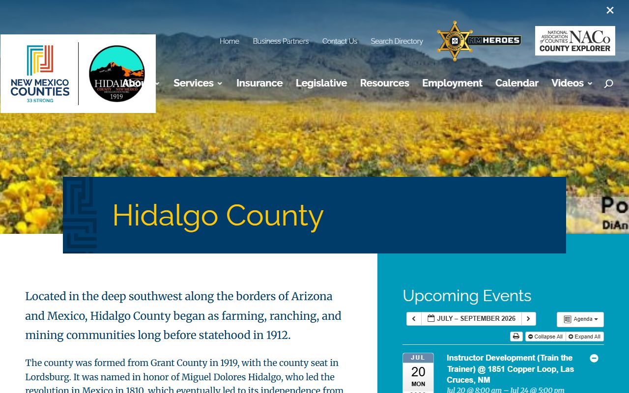 Hidalgo County court records New Mexico Counties profile
