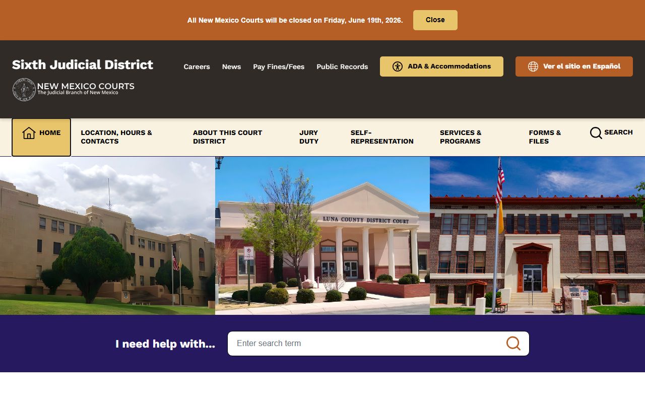 Hidalgo County court records Sixth Judicial District homepage