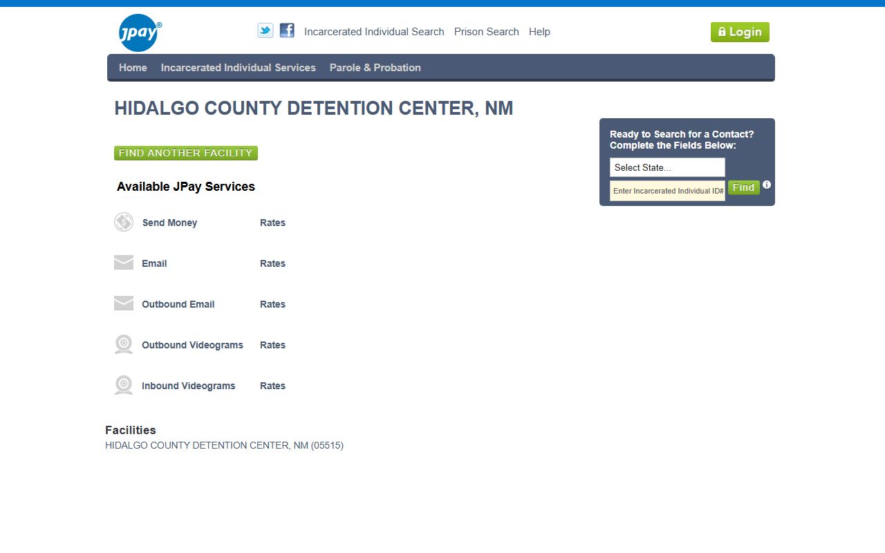 Hidalgo County inmate records JPay Securus facility services